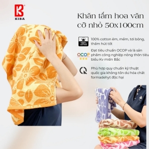 Khăn Tắm Hoa Văn Cỡ Vừa 50x100cm