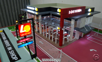 Mô hình nội thất cửa hàng Lotteria