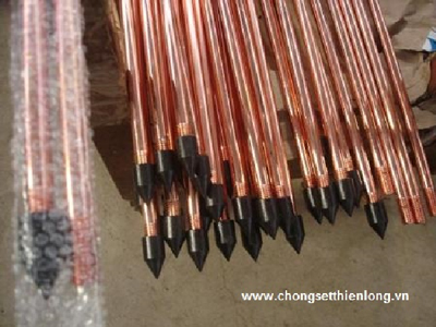 Cọc tiếp địa mạ đồng D14.2, L2.4m