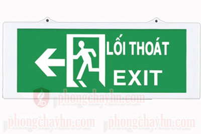 Đèn exit 1 mặt chỉ trái