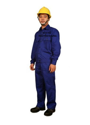 Quần áo bảo hộ màu xanh công nhân